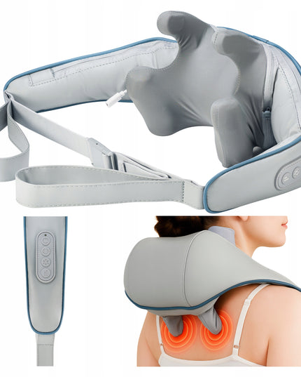 Masažuoklis nugarai, kaklui ir pečiams Shiatsu NeckChill Beauty Limited® su belaidžiu USB įkrovimu, 3D masažo galvutėmis ir šildymo funkcija