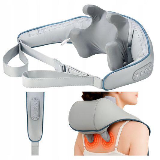 Masažuoklis nugarai, kaklui ir pečiams Shiatsu NeckChill Beauty Limited® su belaidžiu USB įkrovimu, 3D masažo galvutėmis ir šildymo funkcija