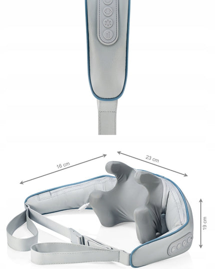 Masažuoklis nugarai, kaklui ir pečiams Shiatsu NeckChill Beauty Limited® su belaidžiu USB įkrovimu, 3D masažo galvutėmis ir šildymo funkcija