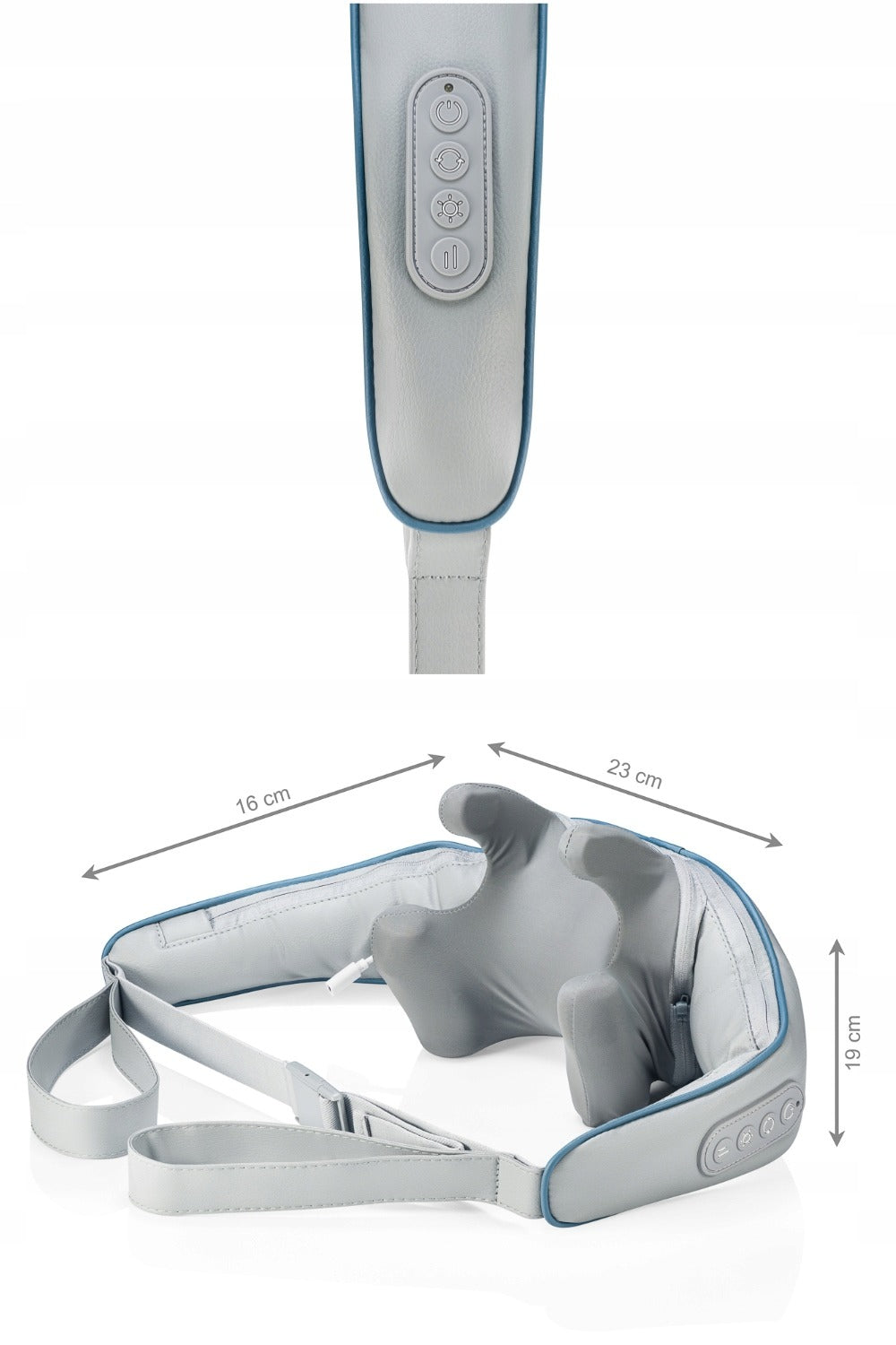 Masažuoklis nugarai, kaklui ir pečiams Shiatsu NeckChill Beauty Limited® su belaidžiu USB įkrovimu, 3D masažo galvutėmis ir šildymo funkcija