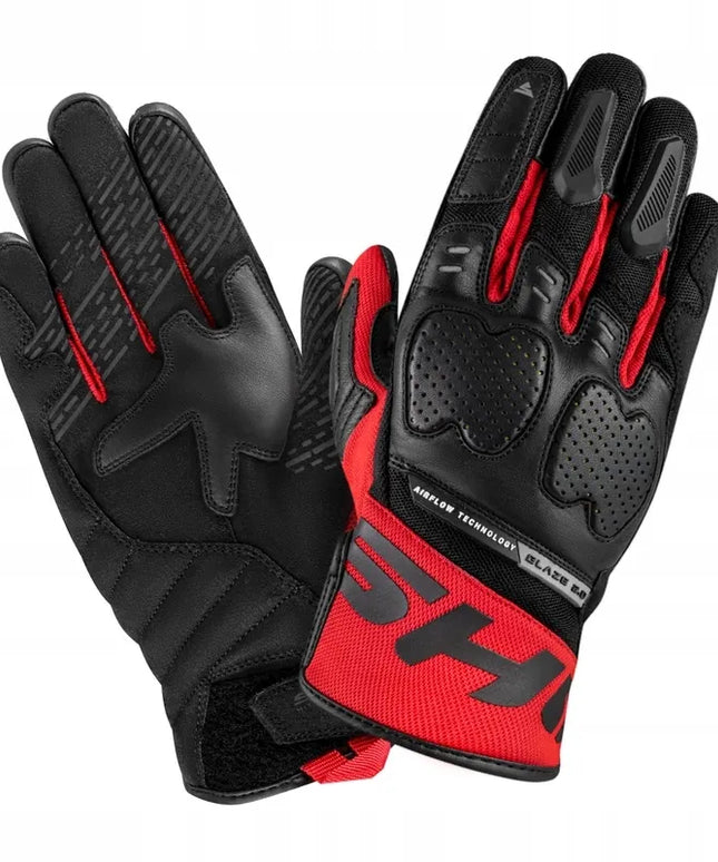 SHIMA BLAZE 2.0 MEN raudonos vyriškos trumpos motociklininko pirštinės