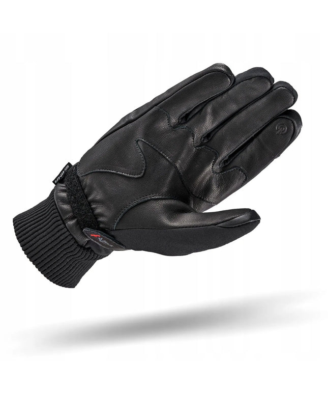 SHIMA OSLO WIND BLACK vyriškos motociklininko pirštinės juodos spalvos