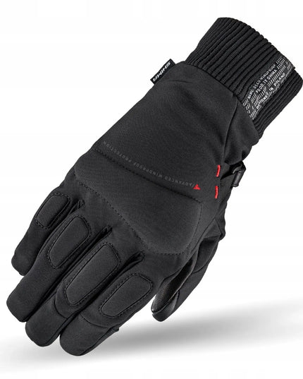 SHIMA OSLO WIND BLACK vyriškos motociklininko pirštinės juodos spalvos