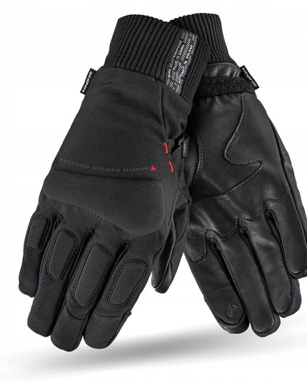 SHIMA OSLO WIND BLACK vyriškos motociklininko pirštinės juodos spalvos