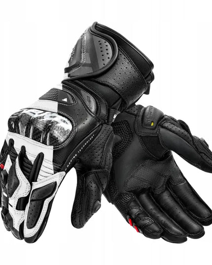 SHIMA RS-3 vyriškos sportinės motociklininko pirštinės, baltos