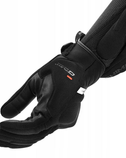 SHIMA SONIC BLACK WHITE vyriškos trumpos motociklininko pirštinės