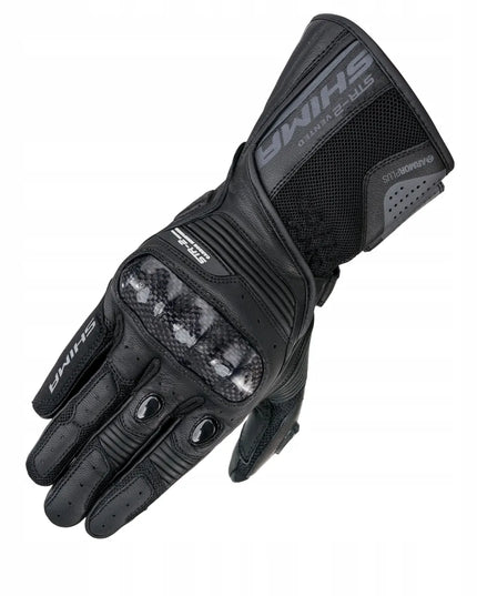 Shima STR-2 VENT BLACK sportinės motociklininko pirštinės