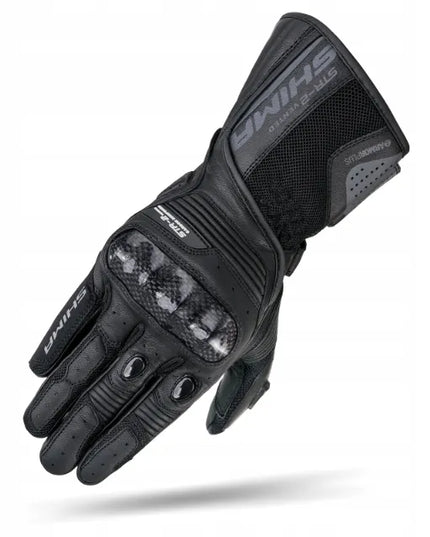 Shima STR-2 VENT BLACK sportinės motociklininko pirštinės