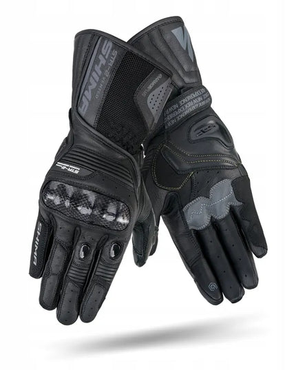 Shima STR-2 VENT BLACK sportinės motociklininko pirštinės