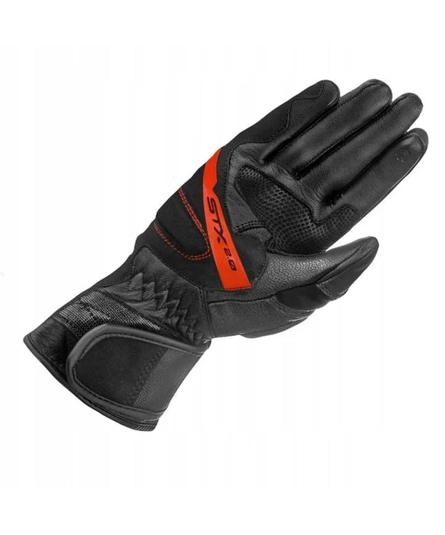 SHIMA STX 2.0 vyriškos ilgos motociklininko pirštinės, raudonos