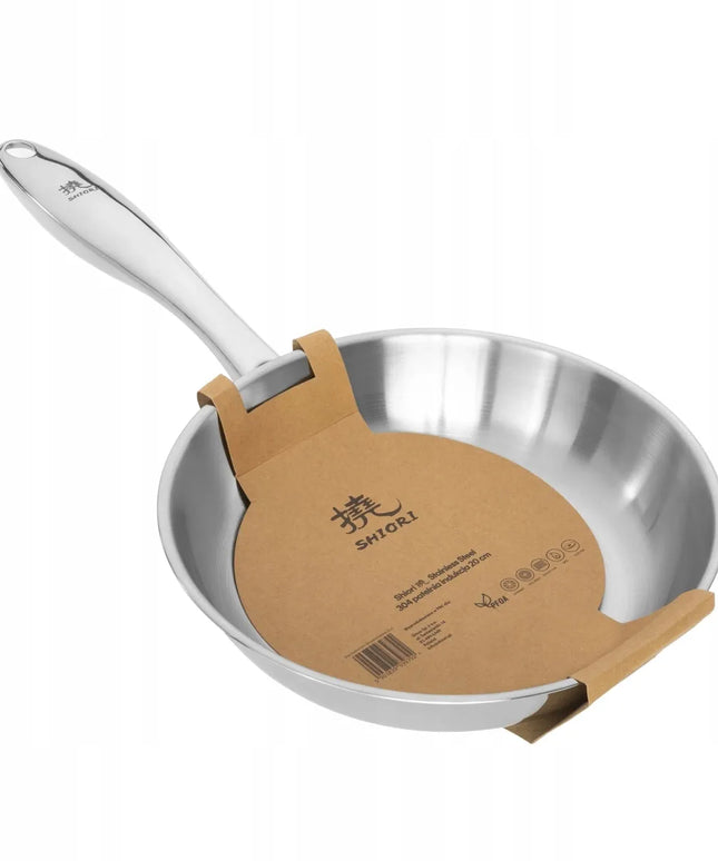 Shiori Stainless Steel 304 keptuvė be dangos, skirta indukcijai, 20 cm