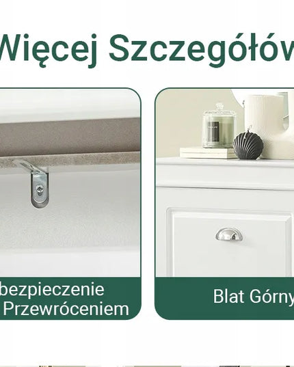 Siaura batų spintelė su lentyna batams, komoda prieškambariui ir drabužinei SoBuy FSR94-W