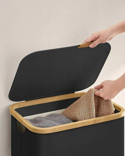 Siauras skalbinių krepšys Spacetronik 90L su dangčiu