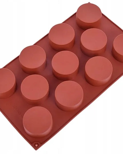 Silikoninė forma vienos porcijos desertams CILINDRAS 50x30 mm, 11 ertmių
