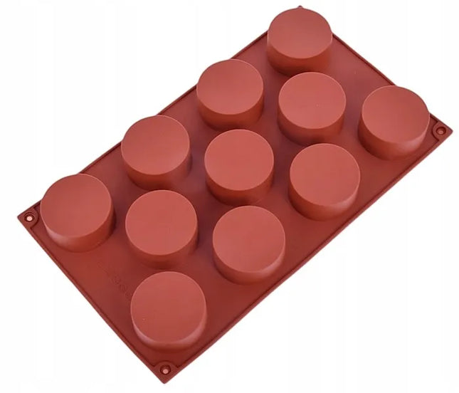 Silikoninė forma vienos porcijos desertams CILINDRAS 50x30 mm, 11 ertmių