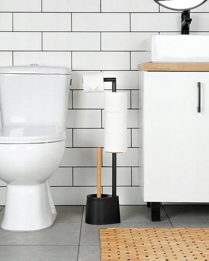 SILIKONINIS WC tualeto šepetys su popieriaus laikikliu 2 viename