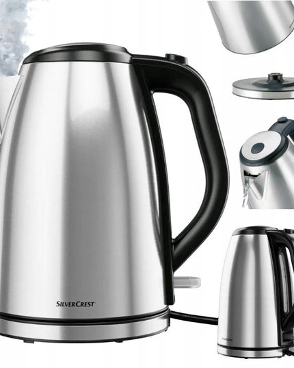 SilverCrest elektrinis virdulys 3100W 1,7L metalinis su besisukančiu pagrindu, sidabrinė/pilka