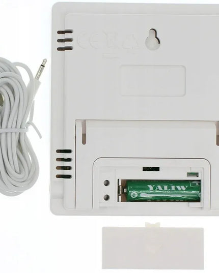 Skaitmeninis higrometras termometras su išoriniu jutikliu ir LCD laikrodžiu RTOOLS HTC-2