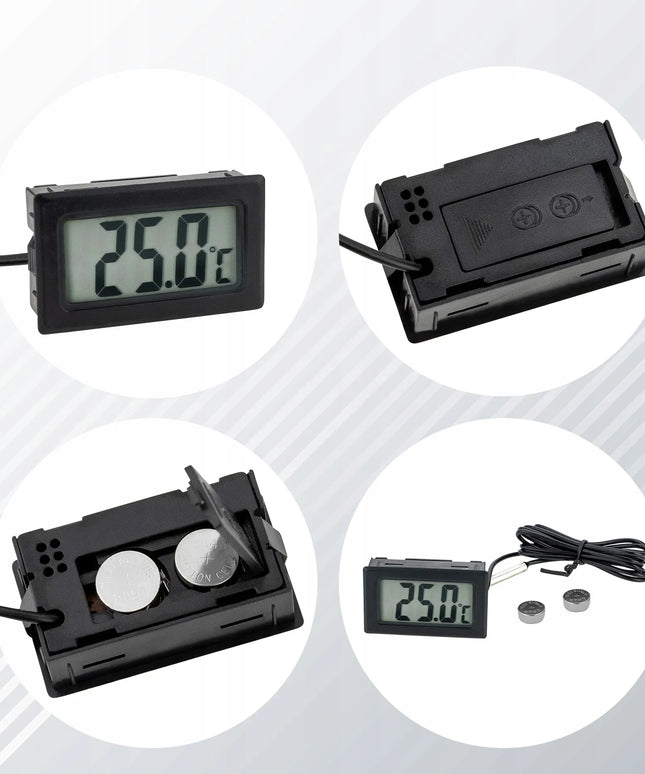 Skaitmeninis LCD skydinis elektroninis termometras su zondu -50°C +110°C