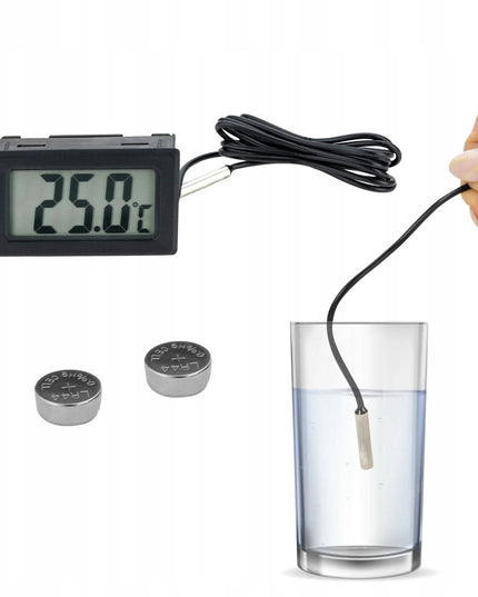 Skaitmeninis LCD skydinis elektroninis termometras su zondu -50°C +110°C