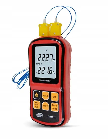 Skaitmeninis termometras Benetech GM1312 su 2x K tipo termopora