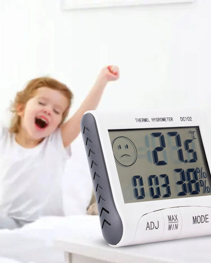 Skaitmeninis termometras ir oro stotelė su LCD ekranu ir higrometru RETOO DC102