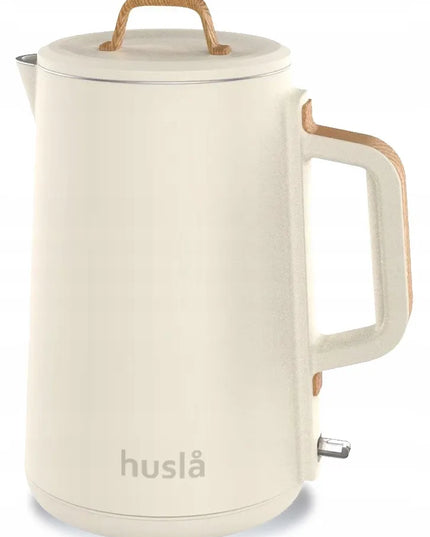 Skandinaviško stiliaus elektrinis virdulys Husla 2000W kreminis 1,5L belaidis