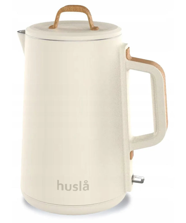 Skandinaviško stiliaus elektrinis virdulys Husla 2000W kreminis 1,5L belaidis