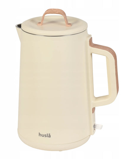 Skandinaviško stiliaus elektrinis virdulys Husla 2000W kreminis 1,5L belaidis