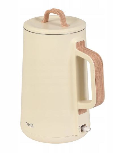 Skandinaviško stiliaus elektrinis virdulys Husla 2000W kreminis 1,5L belaidis
