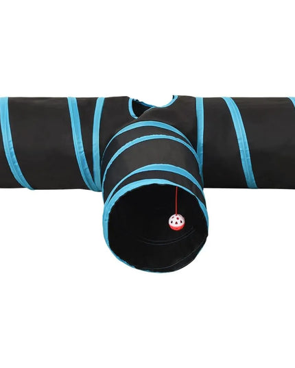 Šlamantis sulankstomas tunelis katėms su 3 įėjimais ir kamuoliukais, 82 cm