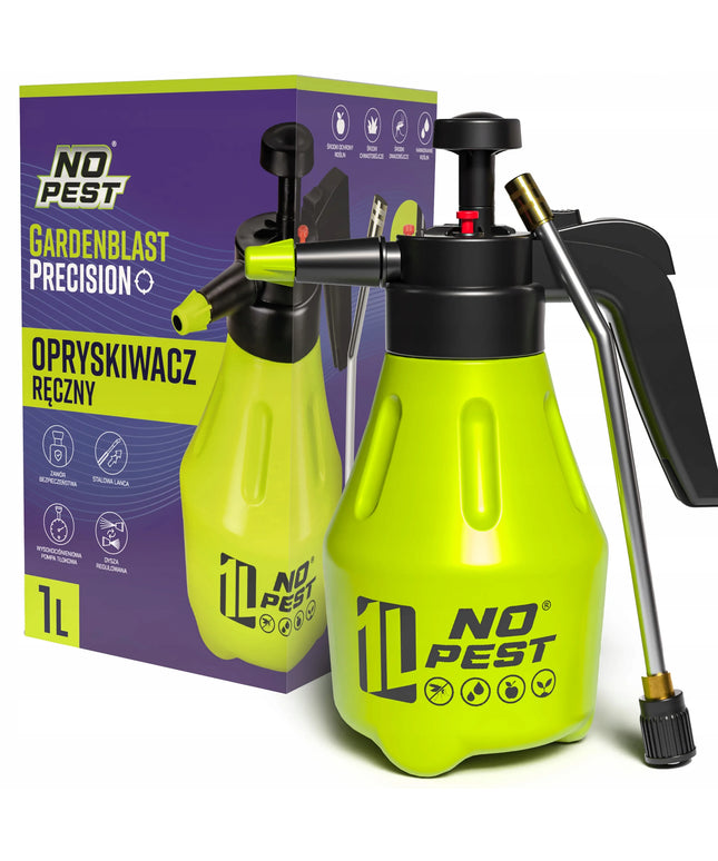 Slėginis purkštuvas No-Pest Gardenblast Precision 1L su reguliuojamu antgaliu