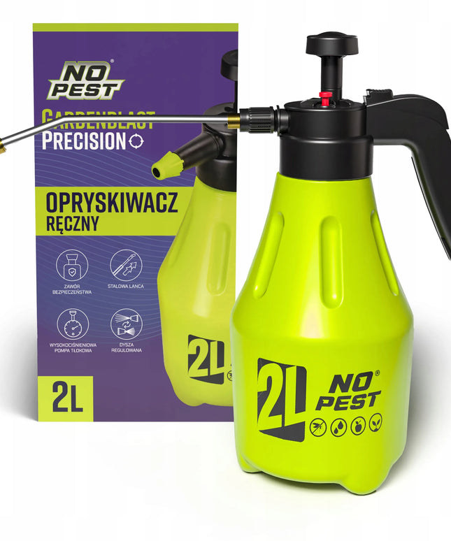 Slėginis purkštuvas No-Pest Gardenblast Precision 2L su reguliuojamu antgaliu