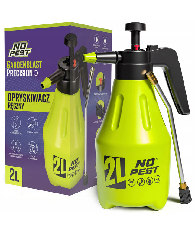 Slėginis purkštuvas No-Pest Gardenblast Precision 2L su reguliuojamu antgaliu