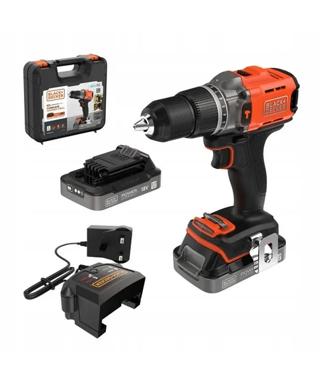 Smūginis gręžtuvas-suktuvas 45Nm, 18V Black+Decker [BCD383D2XK-QW]