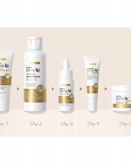 Snail Set – korėjietiškas veido priežiūros rinkinys su sraigių sekretu