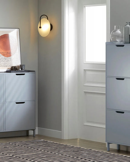 SoBuy aukšta batų spintelė su 3 durelėmis, drabužinė, lentyna FSR151-H-HG