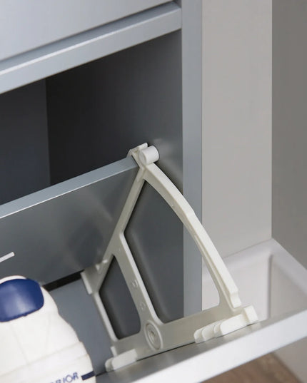 SoBuy aukšta batų spintelė su 3 durelėmis, drabužinė, lentyna FSR151-H-HG