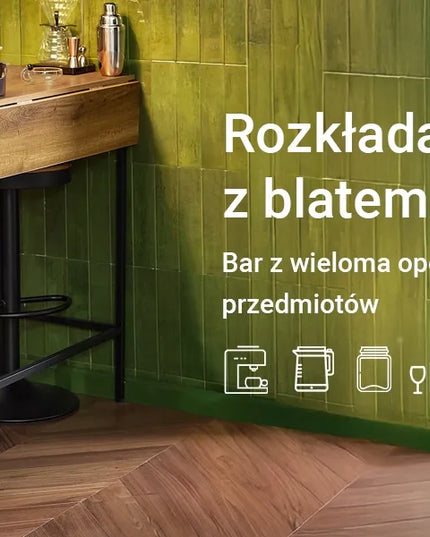 SoBuy baro stalas, ąžuolo spalvos, su lentyna ir spintele, lofto stiliaus, FWT98-PF