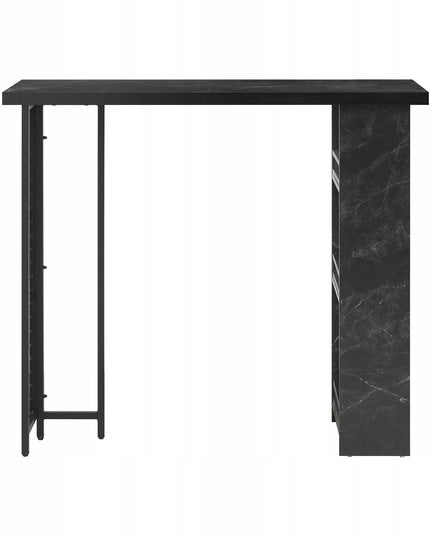 SoBuy baro stalas su lentynomis, lofto stiliaus virtuvinis stalas, FWT100-SCH