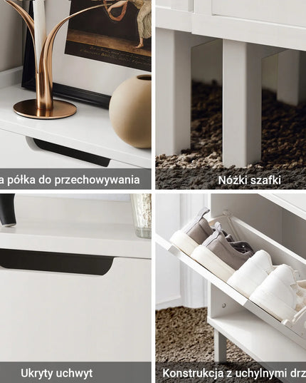 SoBuy batų spintelė – batų lentyna, batų organizatorius koridoriui ir drabužinei FSR151-W