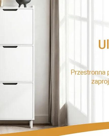 SoBuy batų spintelė prieškambariui FSR151-H-W, organizatorius