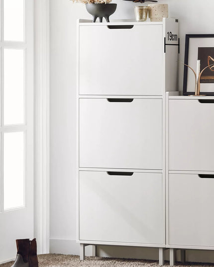 SoBuy batų spintelė prieškambariui FSR151-H-W, organizatorius