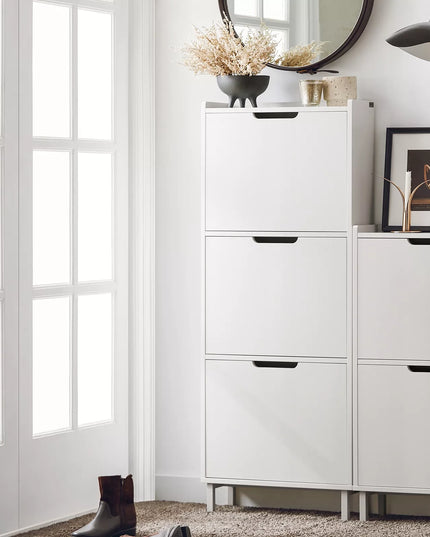 SoBuy batų spintelė prieškambariui FSR151-H-W, organizatorius