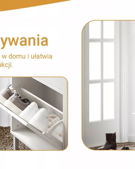 SoBuy batų spintelė prieškambariui FSR151-H-W, organizatorius