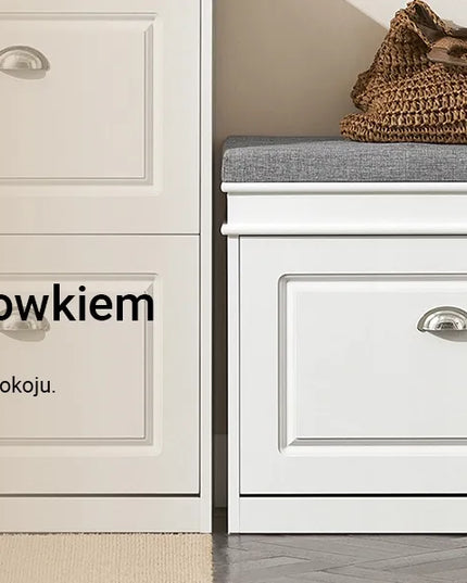 SoBuy batų spintelė su sėdyne, batų organizatorius koridoriui FSR82-K-W