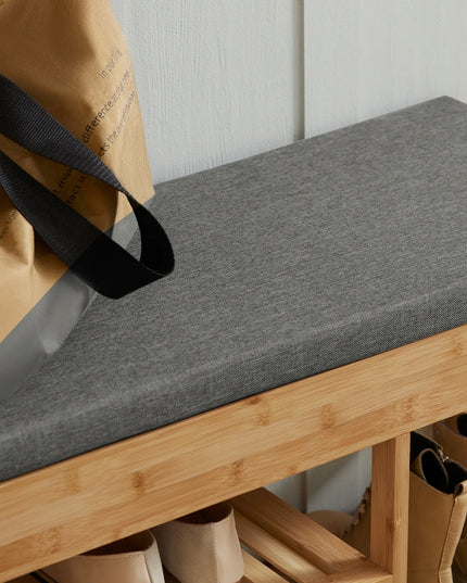 SoBuy batų suoliukas su pilka sėdyne prieškambariui FSR47-N