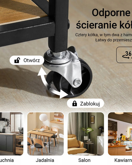 SoBuy mobilus virtuvinis vežimėlis su 2 stalčiais FKW111-PF