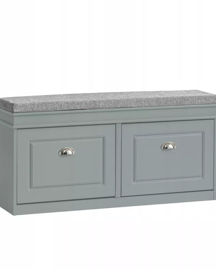 SoBuy siaura batų spintelė su sėdimąja vieta prieškambariui, 24 cm, FSR64-HG