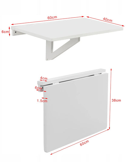 SoBuy sieninis sulankstomas virtuvės stalas FWT03-W, baltas